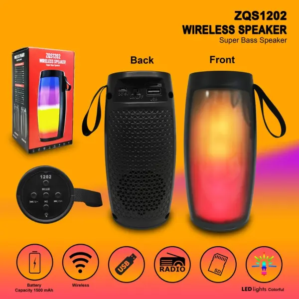 Multi-Color LED Bluetooth Speaker 1202