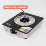 ASTRON GS-155 Glass Top Single Burner Gas Stove | Tempered Glass | Automatic Ignition | Premium LPG Stove