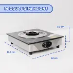 ASTRON GS-155 Glass Top Single Burner Gas Stove | Tempered Glass | Automatic Ignition | Premium LPG Stove