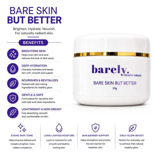 BARELY BRIGHT CREAM 25g | Brightening & Moisturizing Beauty Cream