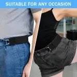 2PCS Buckleless Belt Set – Adjustable No-Buckle Elastic Waist Belt for Jeans, Pants, Dresses & Shorts (Unisex)