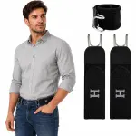 2PCS Buckleless Belt Set – Adjustable No-Buckle Elastic Waist Belt for Jeans, Pants, Dresses & Shorts (Unisex)