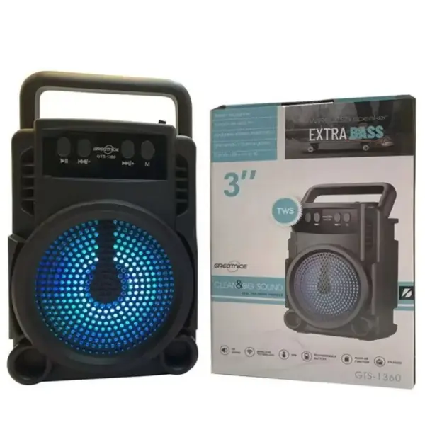 Portable Bluetooth Speaker with LED Lights 1360