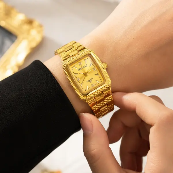 SWISS GOLD Watch for Women – Elegant Luxury Quartz  | Fashion Gold Bracelet Watch
