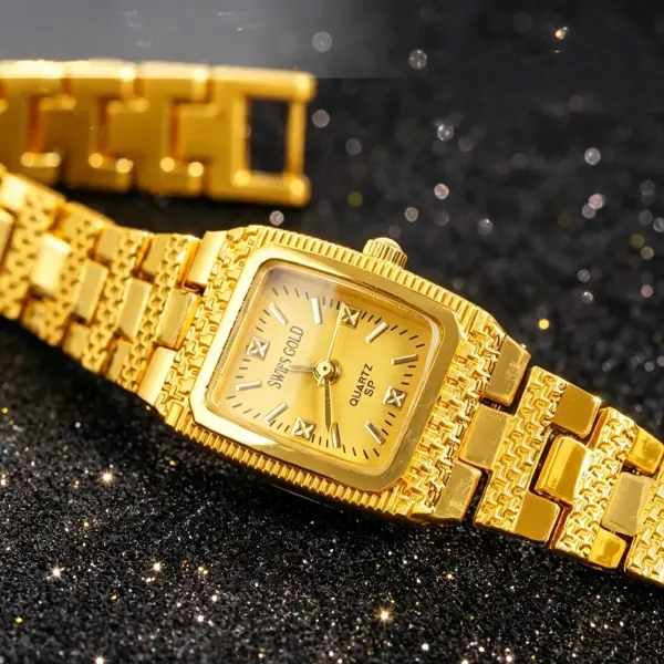 SWISS GOLD Watch for Women – Elegant Luxury Quartz  | Fashion Gold Bracelet Watch