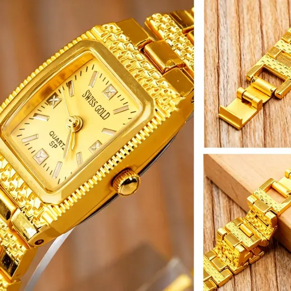 SWISS GOLD Watch for Women – Elegant Luxury Quartz  | Fashion Gold Bracelet Watch