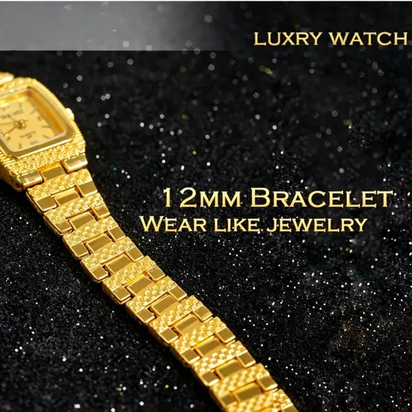 SWISS GOLD Watch for Women – Elegant Luxury Quartz  | Fashion Gold Bracelet Watch