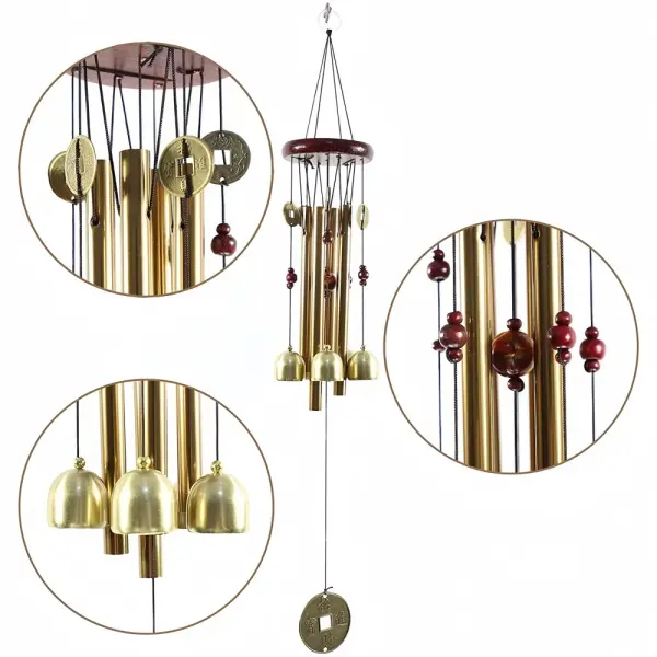 Feng Shui Wind Chimes – Lucky Metal Hanging Bell for Wealth, Good Luck, Positive Energy & Home Decor