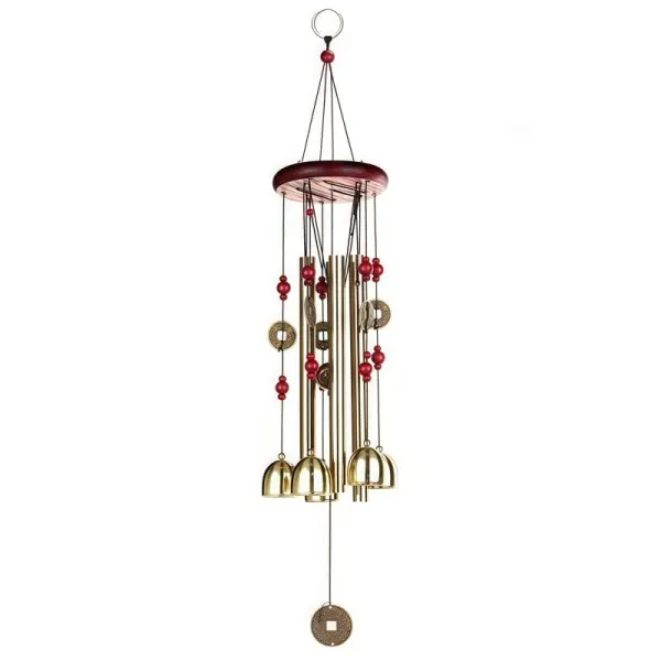 Feng Shui Wind Chimes – Lucky Metal Hanging Bell for Wealth, Good Luck, Positive Energy & Home Decor