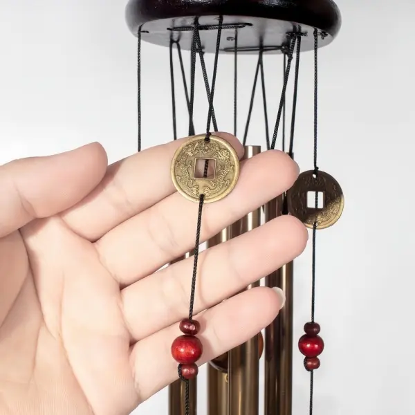 Feng Shui Wind Chimes – Lucky Metal Hanging Bell for Wealth, Good Luck, Positive Energy & Home Decor