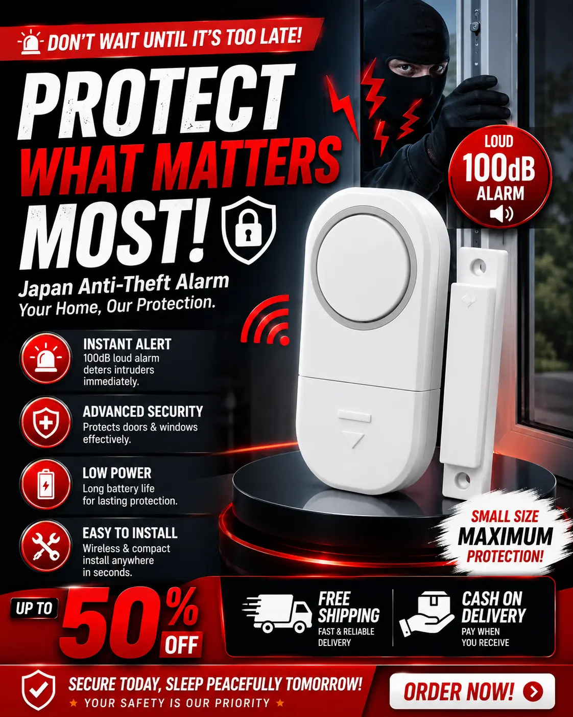 Wireless Anti-Theft Door Alarm