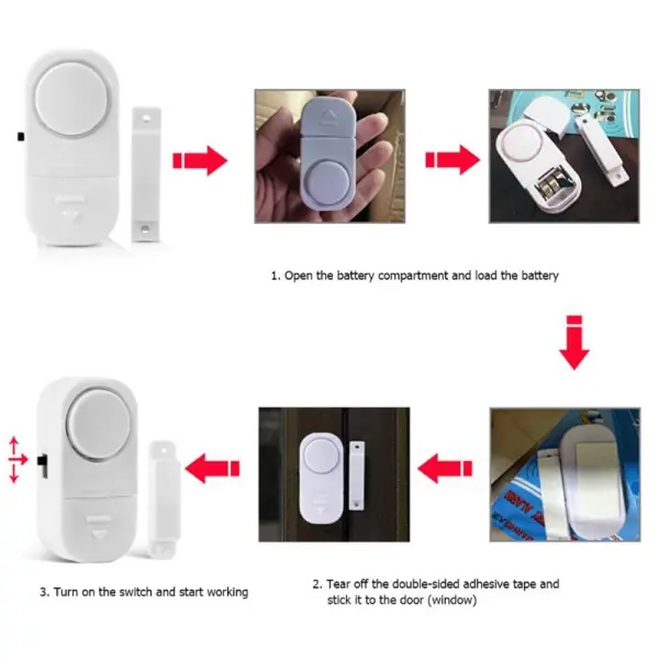Wireless Door Anti-Theft Alarm | Portable Home & Travel Security Alarm