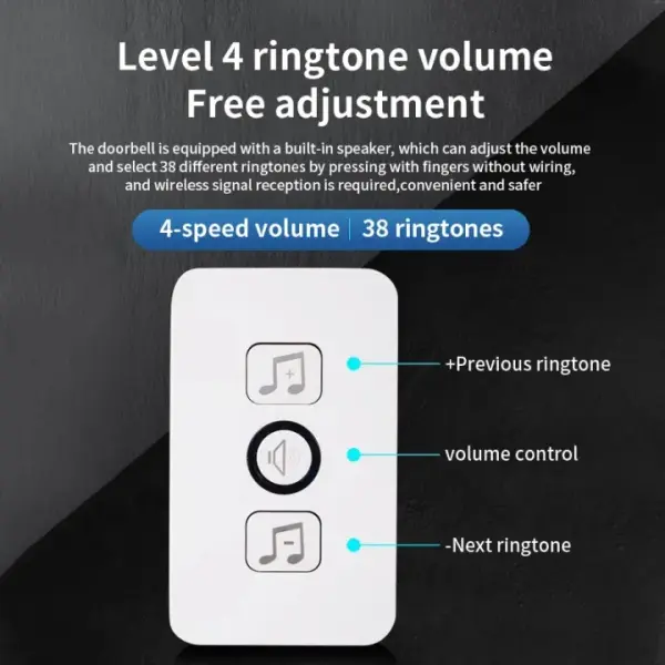 Wireless Doorbell – Smart Cordless Door Chime Kit for Home, Office & Apartment